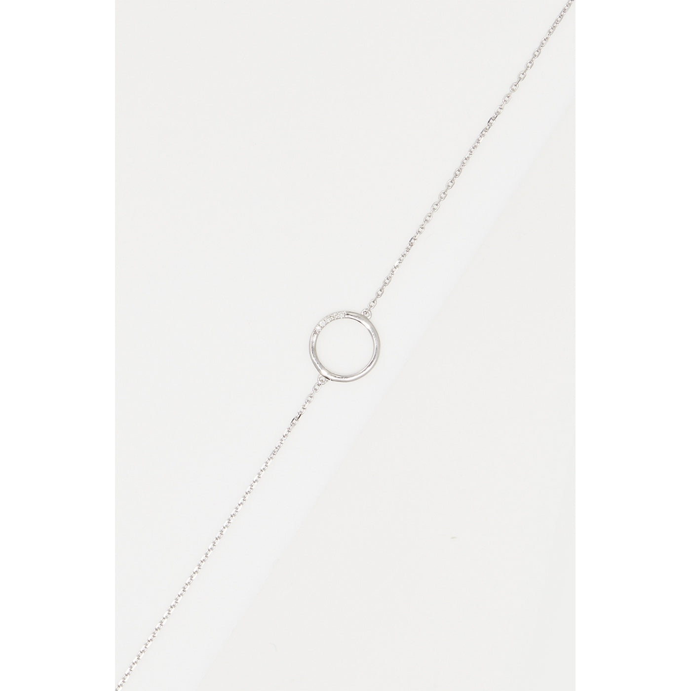 Pulsera "Círculo" de Diamantes 0.02/5 - Oro blanco 375/1000