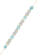 "Likasi" Bracelet D0.166/28 Blue Topaz 5.77/5