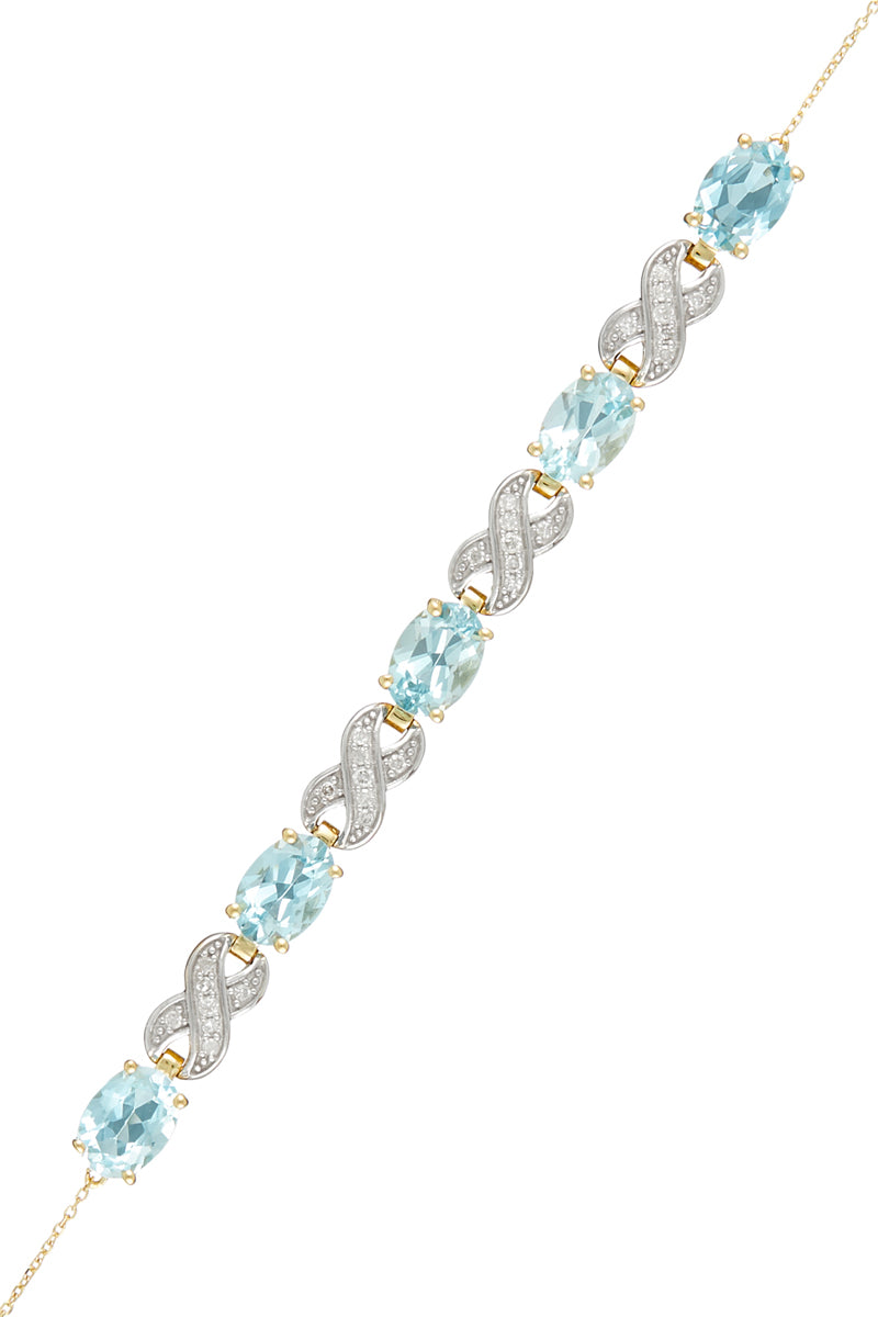 "Likasi" Bracelet D0.166/28 Blue Topaz 5.77/5