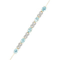 Pulsera "Likasi" D0.166/28 Topacio Azul 5.77/5 - Oro Amarillo 375/1000
