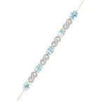Pulsera "Likasi" D0.166/28 Topacio Azul 5.77/5 - Oro Amarillo 375/1000