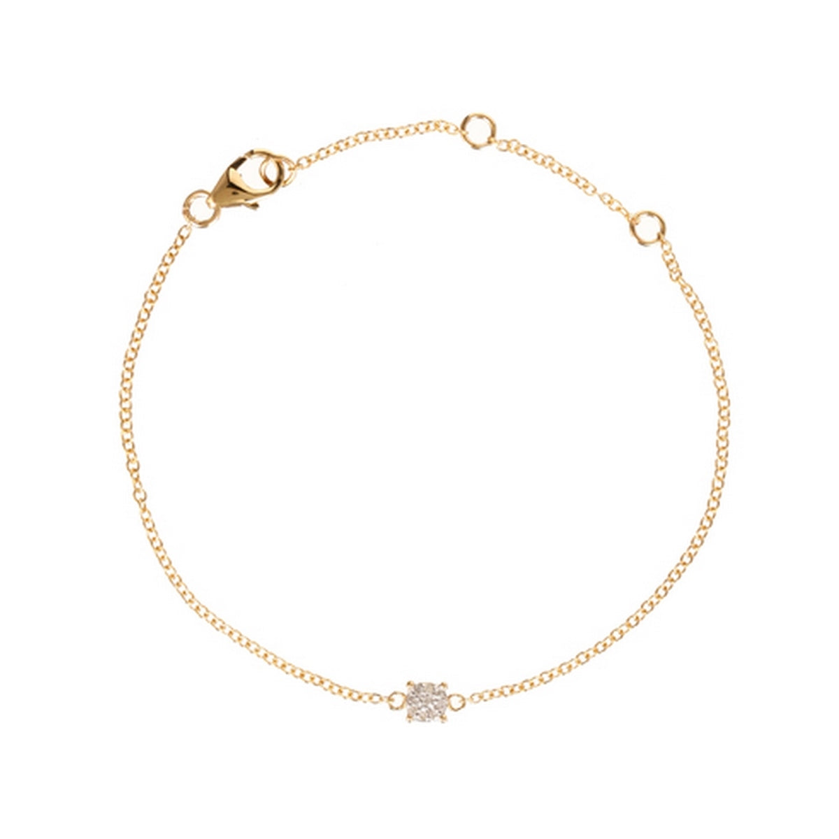 Bracelet "Simply Diamonds" D0,05Ct/9 - Or Jaune
