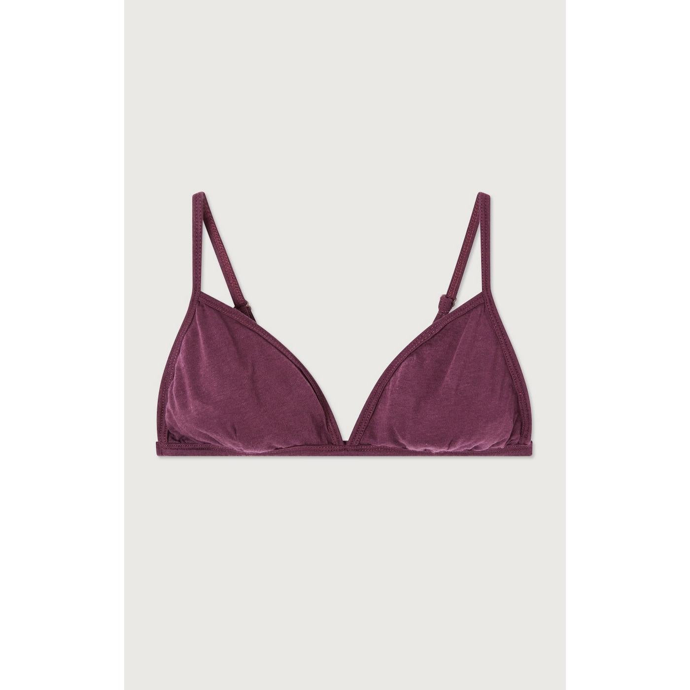Thin-Strap Bra - Raisin - Women