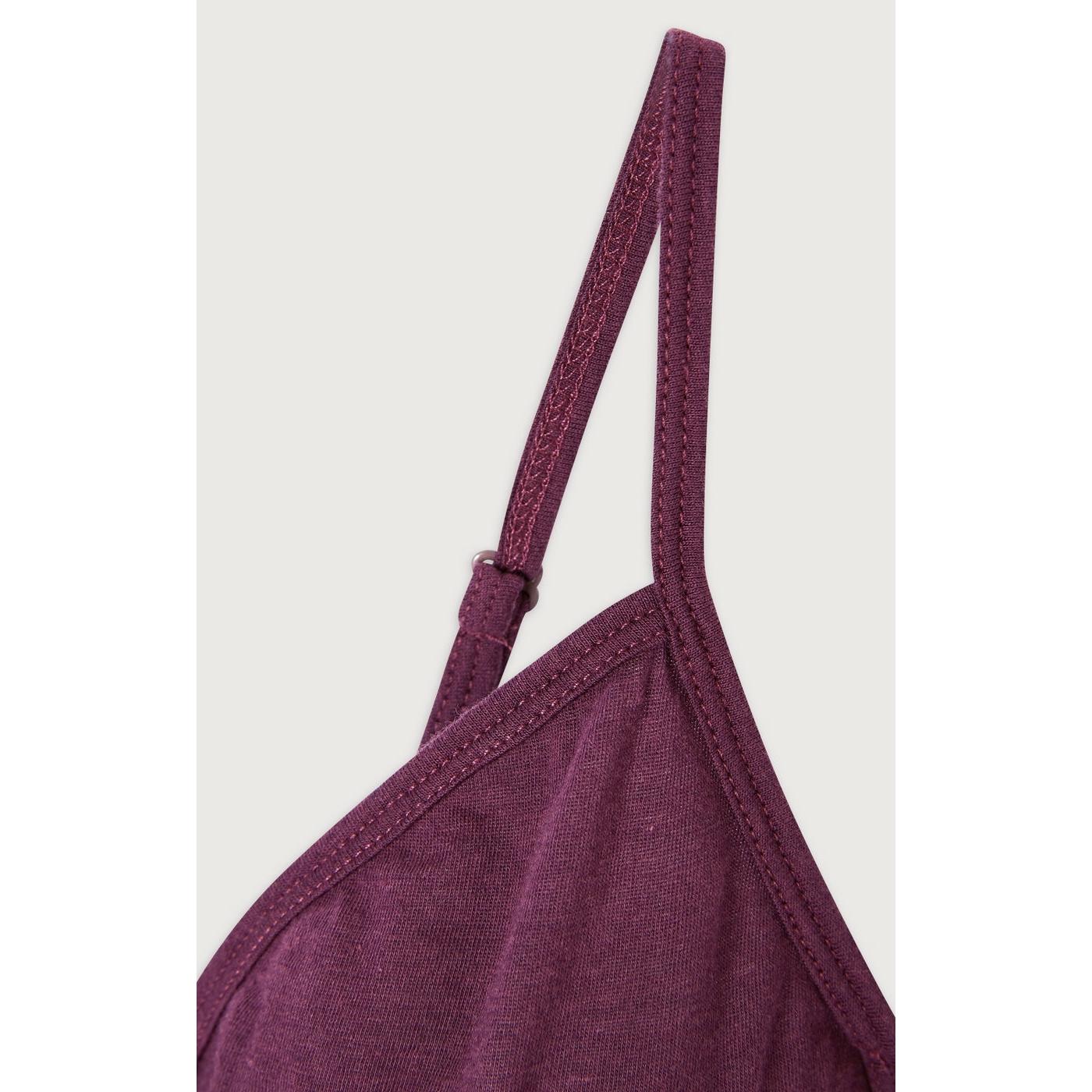 Thin-Strap Bra - Raisin - Women