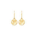 Boucles D'Oreilles Medaille - Doré