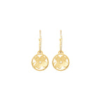 Boucles D'Oreilles Medaille - Doré
