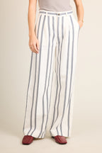 Lightweight Striped Palazzo Trousers