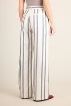 Lightweight Striped Palazzo Trousers