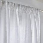 Curtain - Washed Linen With Gathering Braid - White