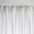 Curtain - Washed Linen With Gathering Braid - White