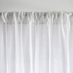 Curtain - Washed Linen With Gathering Braid - White