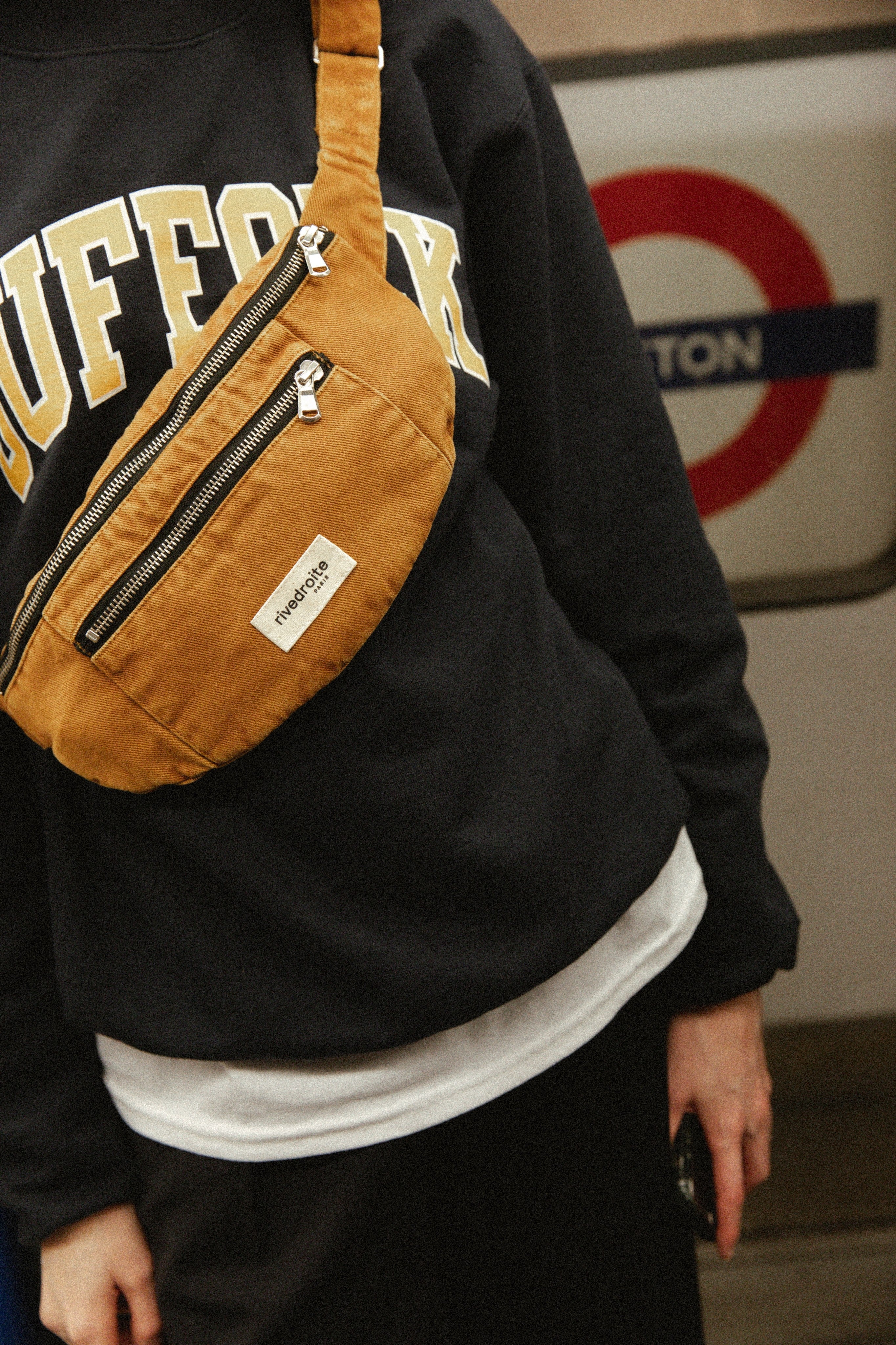 Orsel Le Sac Banane - Coton Upcyclé Brown Leaf