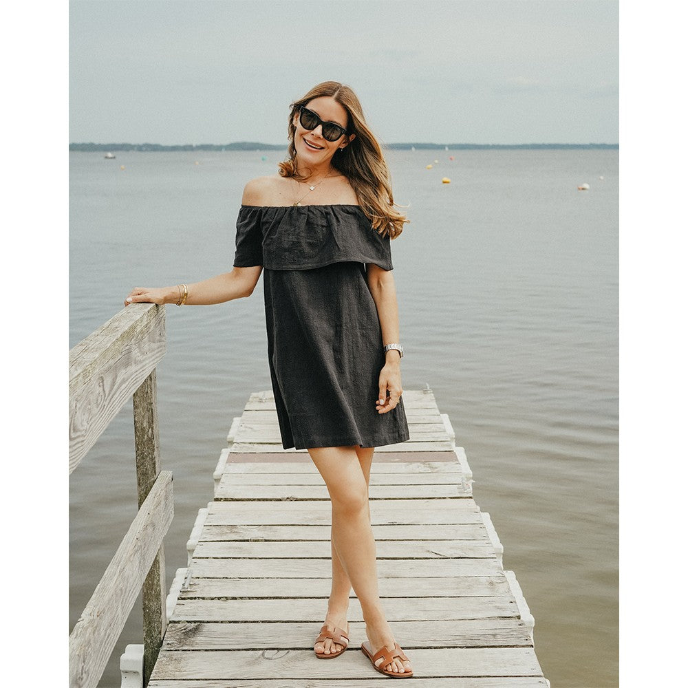 Robe Bardot - Lin Noir