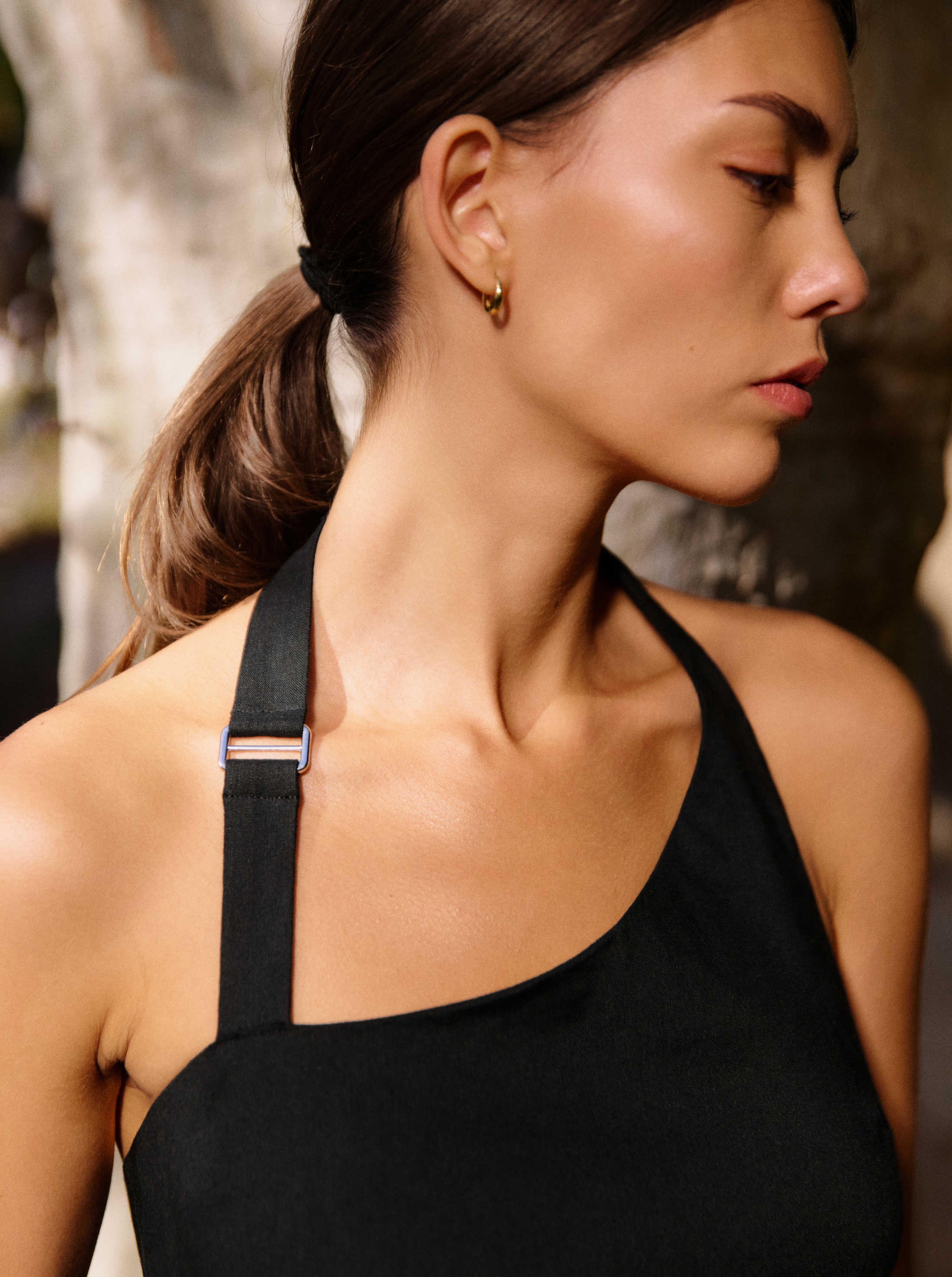 Black Blend Slash Dress