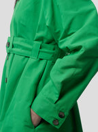 Vestido Kurtis en tejido técnico suave verde Kelly