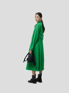 Vestido Kurtis en tejido técnico suave verde Kelly