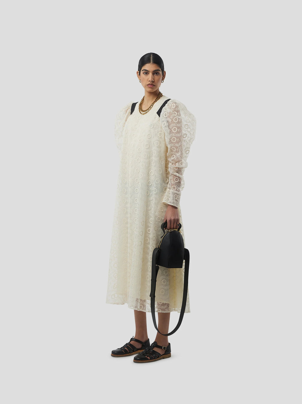 Abito Plum In Ecume Lace