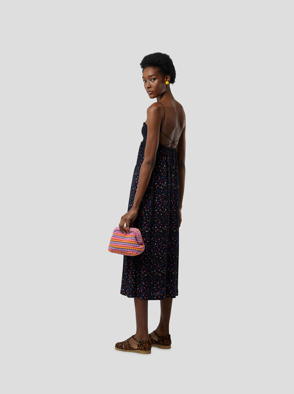 Kleid Tamara In Black Zodiac Print