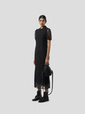 Nas Dress In Fragmented Black Soft Mesh