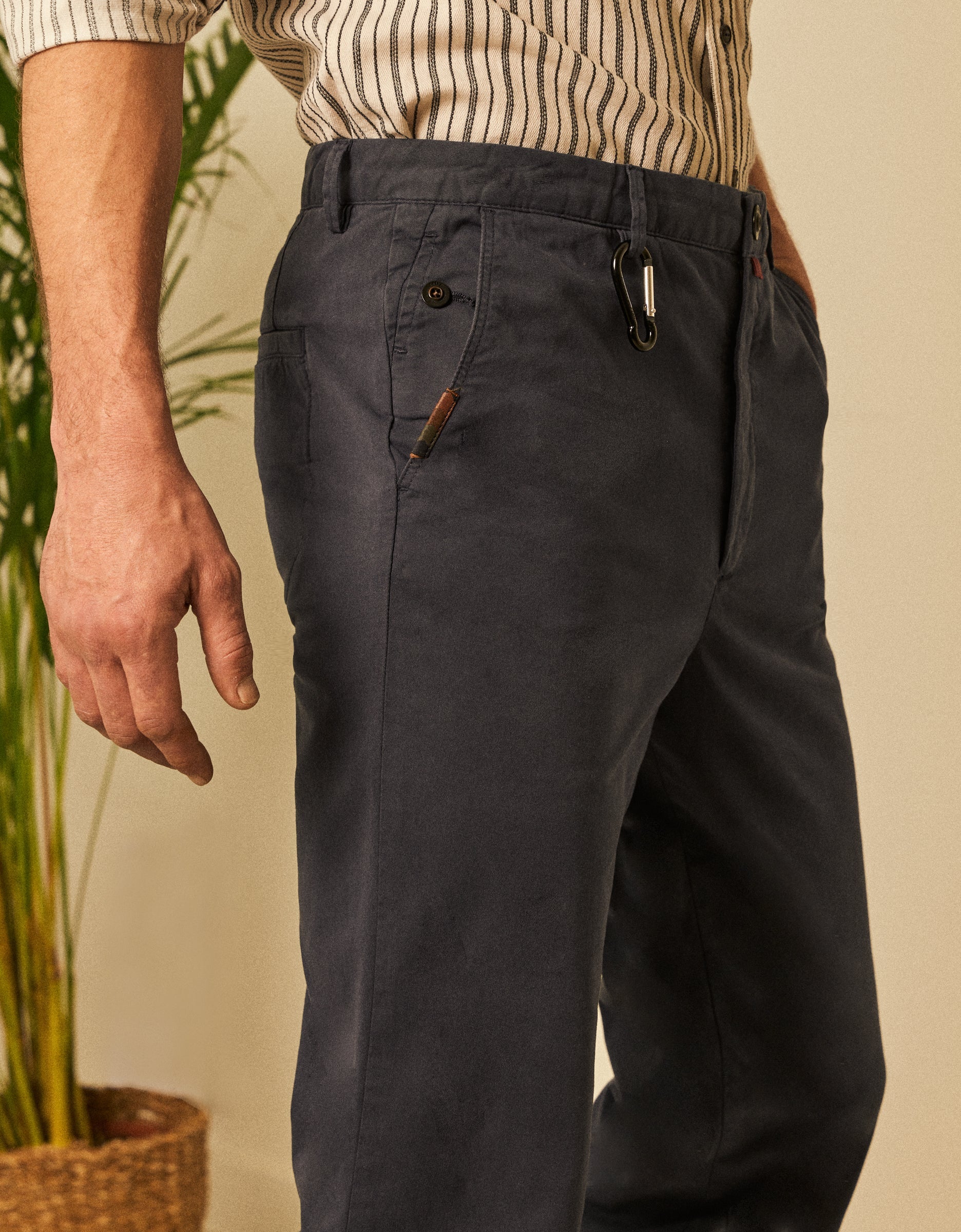 Reiko - Pantalon Chino Cropped Romain - Dark Navy - Homme