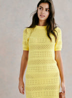 ROSALYNN SHORT KNITTED DRESS PETITE MENDIGOTE