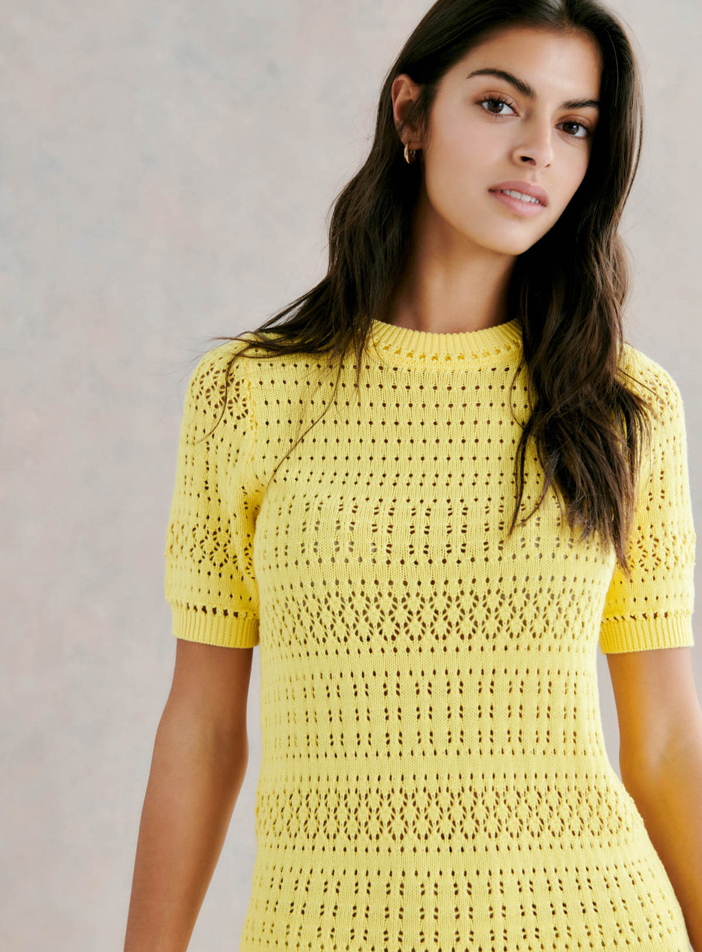 ROSALYNN SHORT KNITTED DRESS PETITE MENDIGOTE