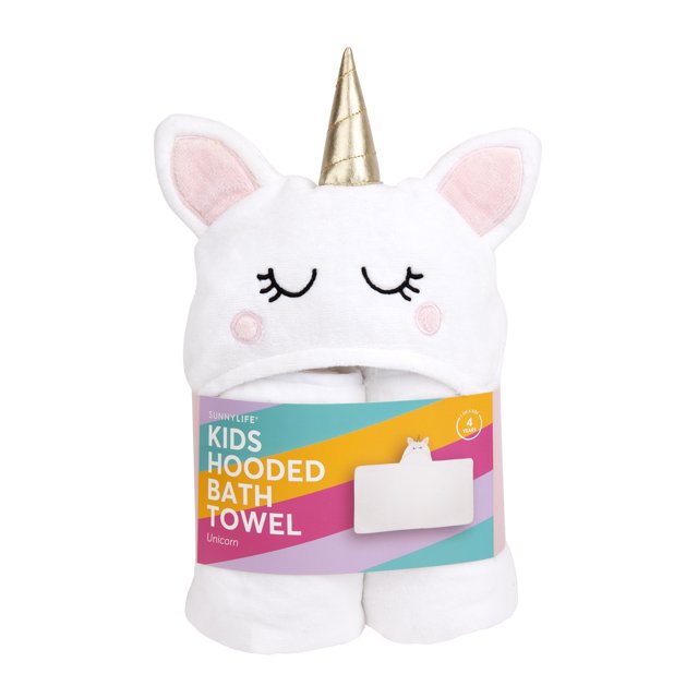 Toalla de baño con capucha para niños Unicornio