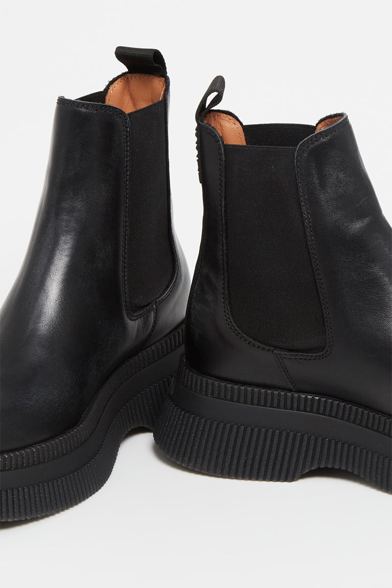 Ganni - Botte Chelsea Creepers - Black
