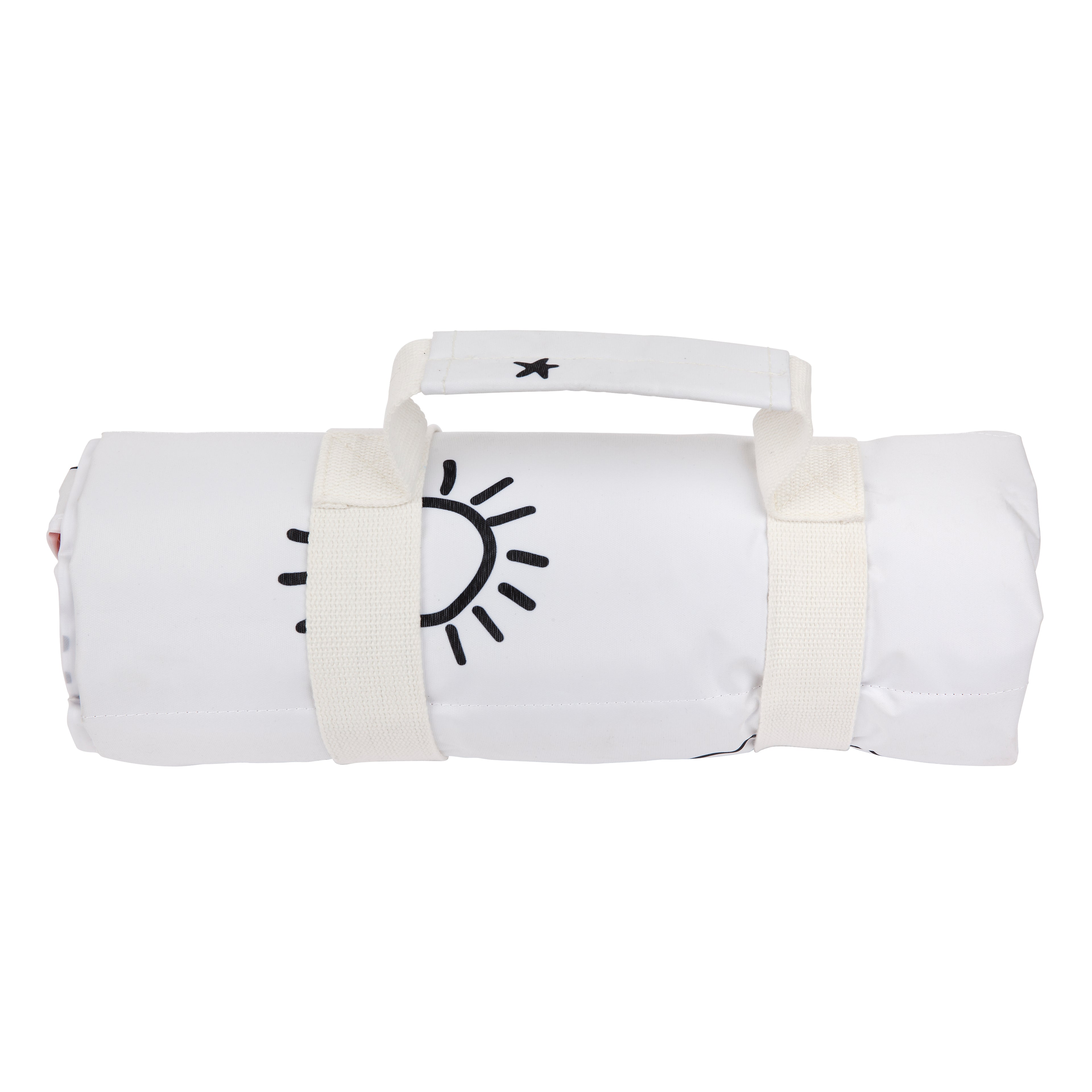 Beach Blanket - Black/White/Neon Orange