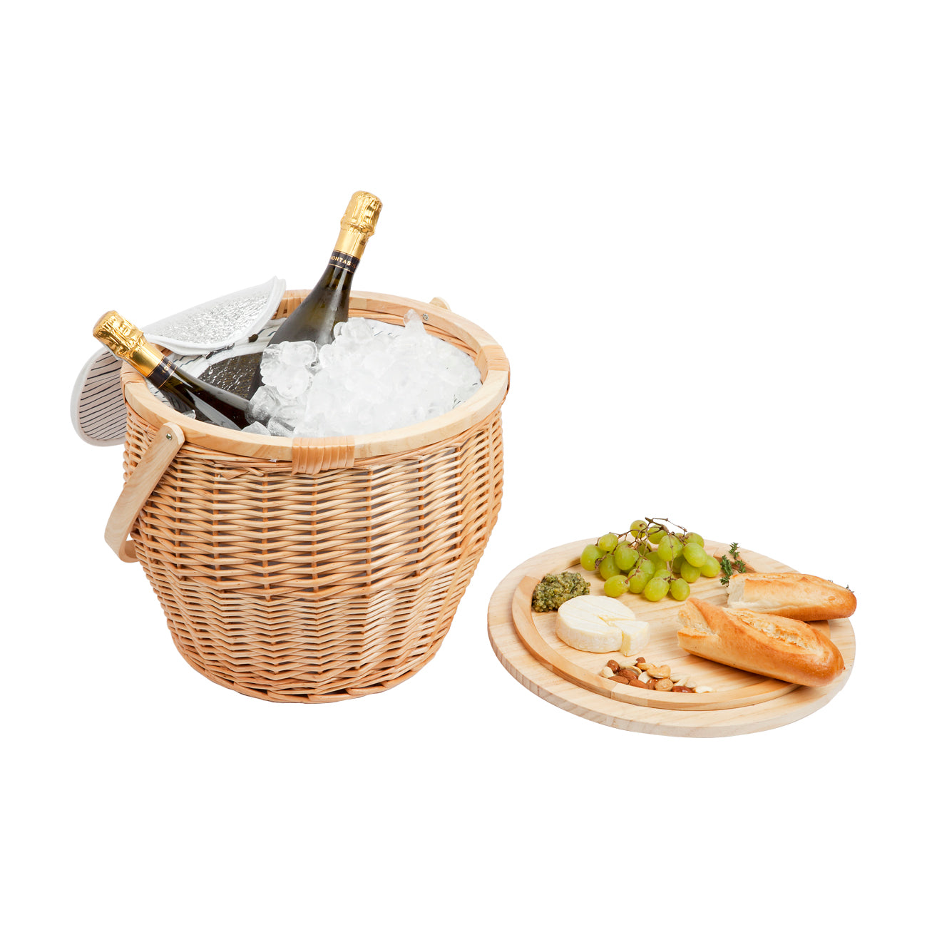 Panier Isotherme Rond Pour Pique-nique - Indigo