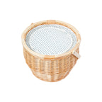 Panier Isotherme Rond Pour Pique-nique - Indigo