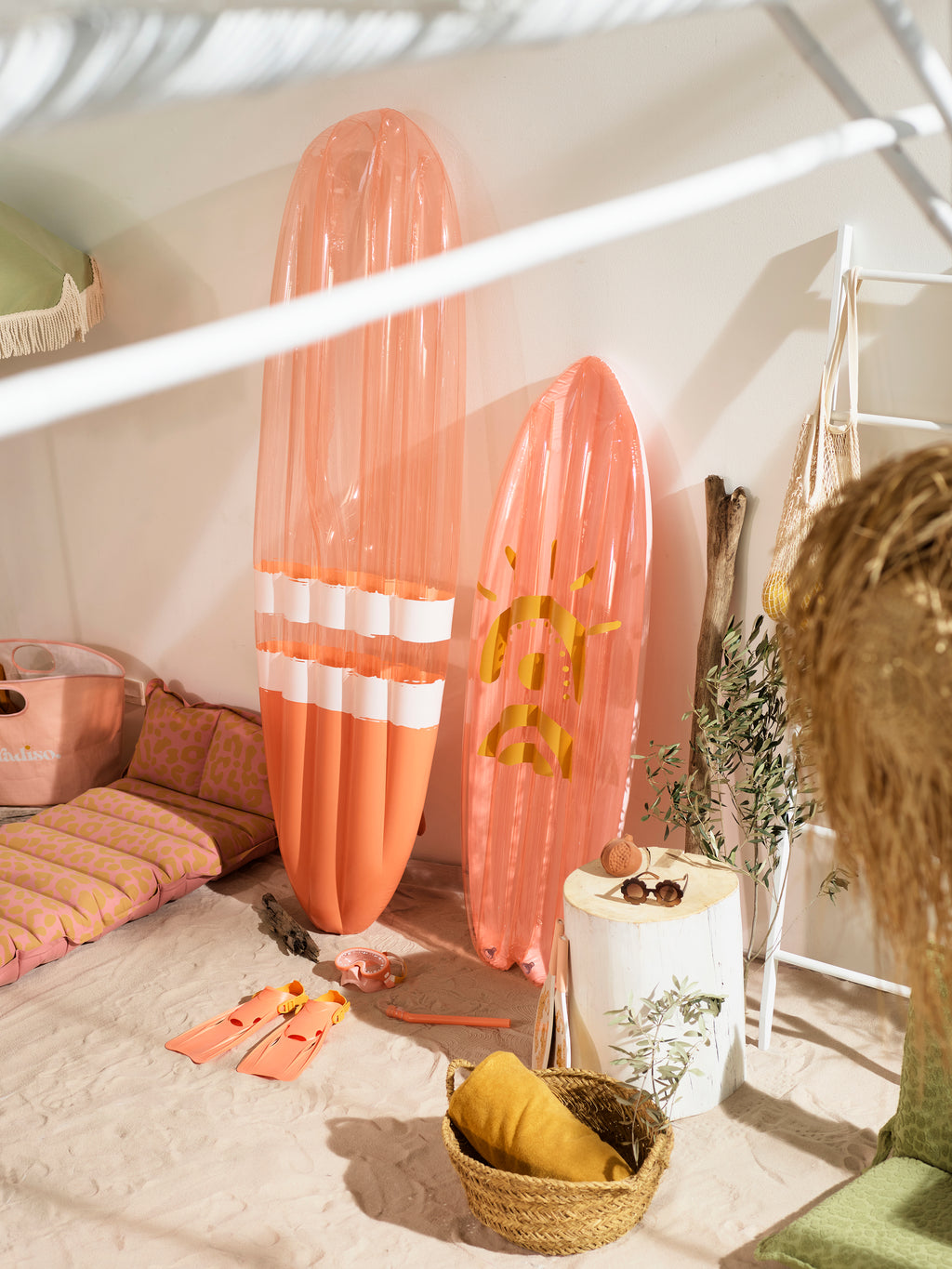 Flotador para tabla de surf - Rosa Melocotón