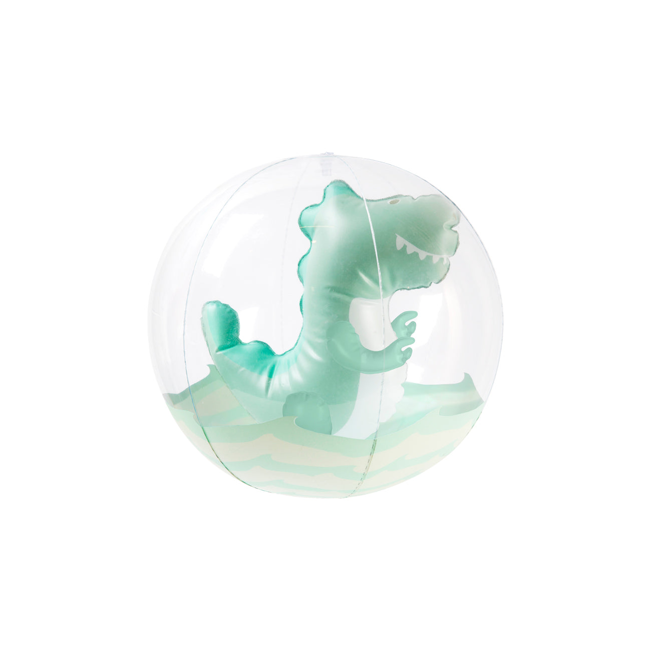 Ballon De Plage Gonflable 3D Dino Surfeur - Transparent
