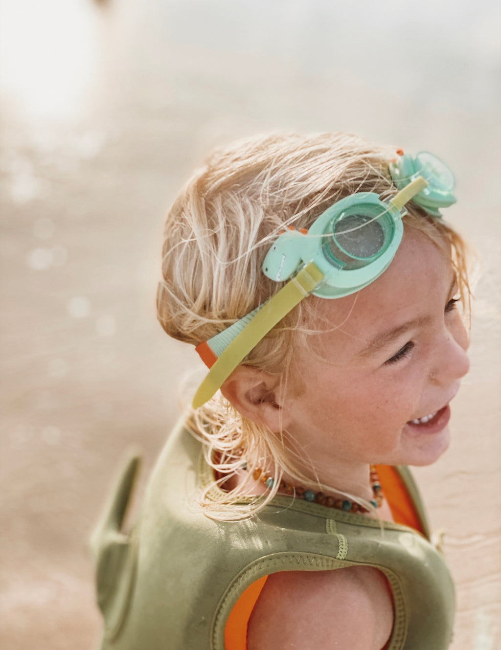 Mini Lunettes De Natation Surf Dino - Menthe Glacée