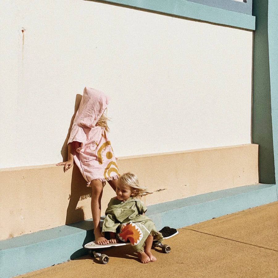 Desert Palms Beach Poncho - Powder Pink - Children