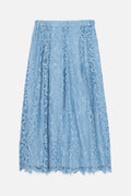 Denim Light Arabesque Maxi Skirt