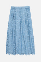 Denim Light Arabesque Maxi Skirt