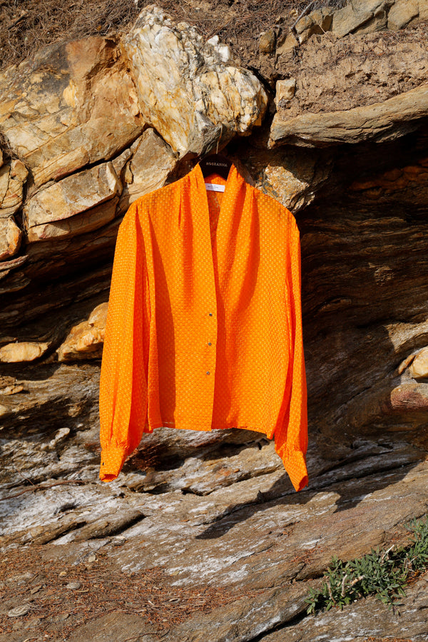 Blouse Ring Cut Yarn - Orange