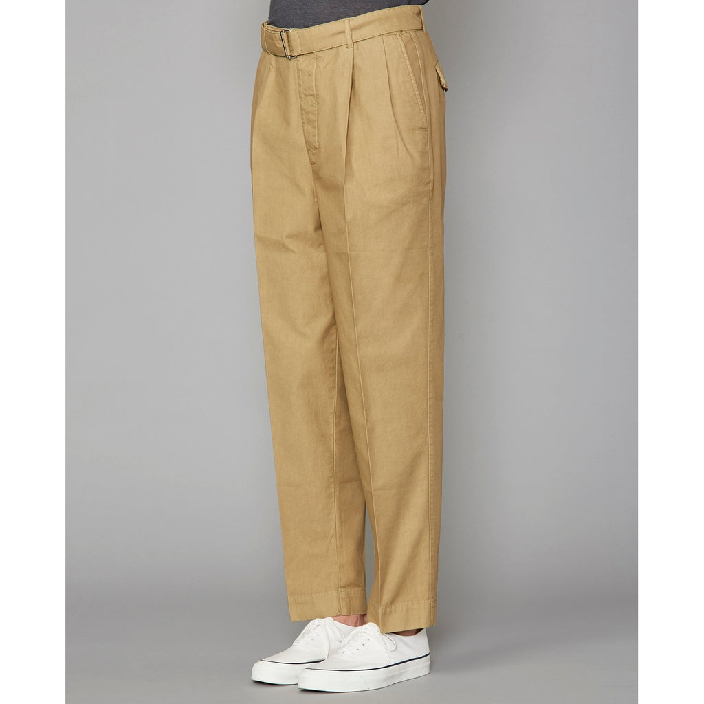 Chino Luigi Pleat Chino Itl Pgmt Co - British Khaki