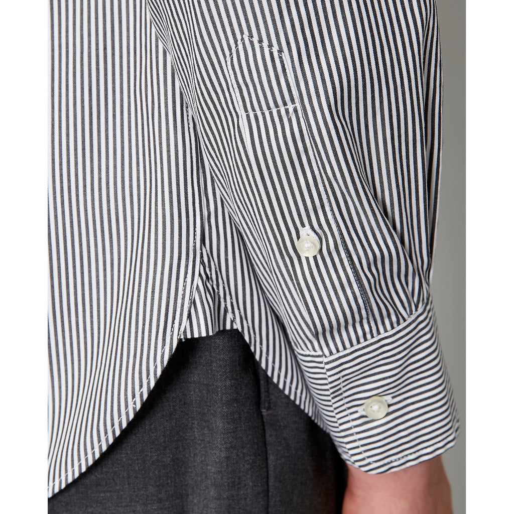 Chemise Giacomo Striped Cotton Shirt - Black/White