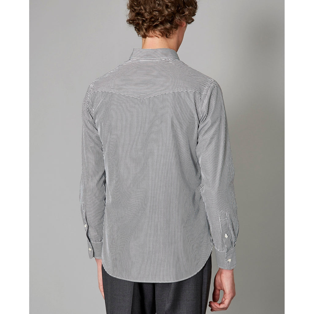 Chemise Giacomo Striped Cotton Shirt - Black/White