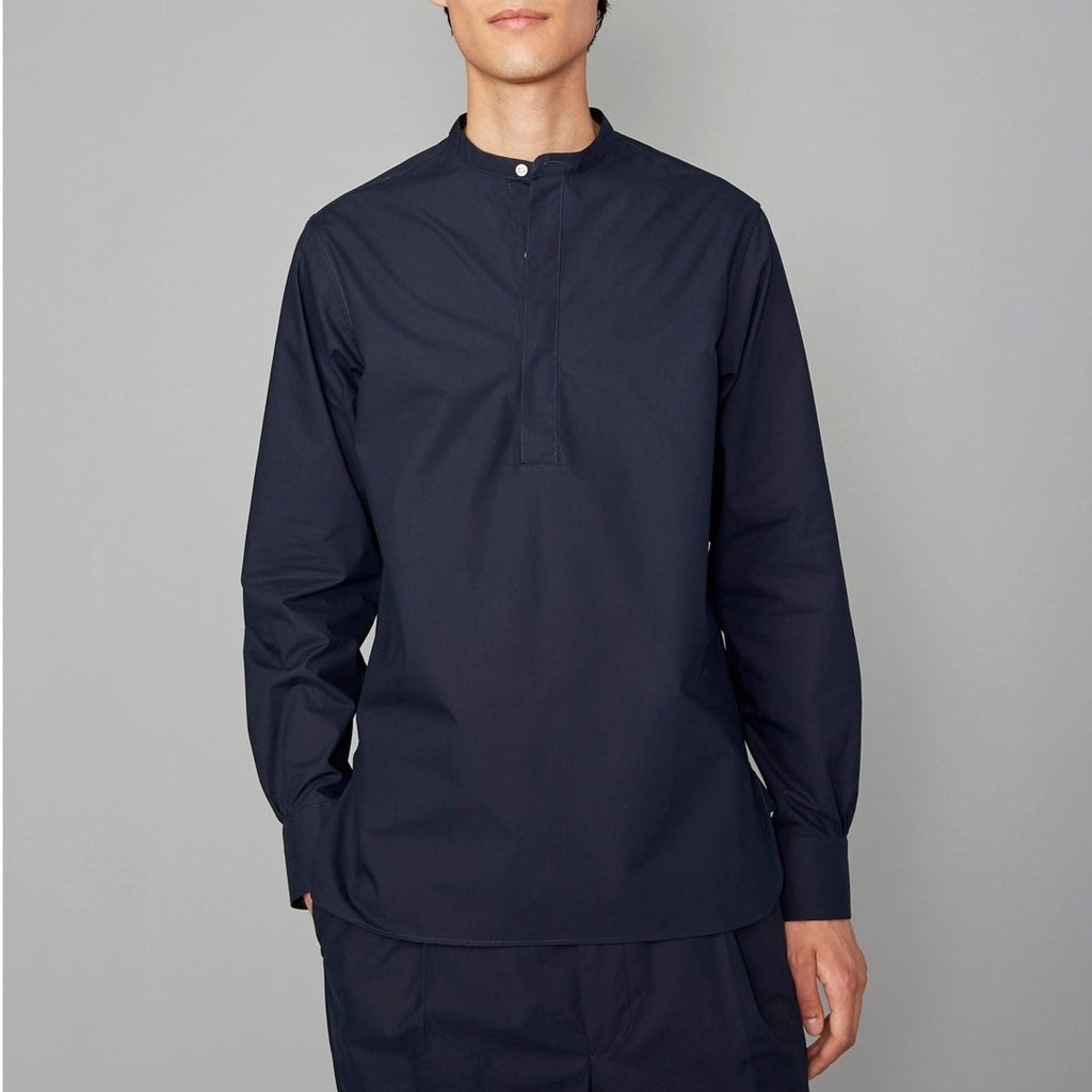 Chemise Alfred Piece Dyed Itl Org Co - Dark Navy