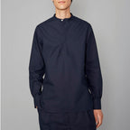 Chemise Alfred Piece Dyed Itl Org Co - Dark Navy