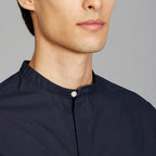 Chemise Alfred Piece Dyed Itl Org Co - Dark Navy