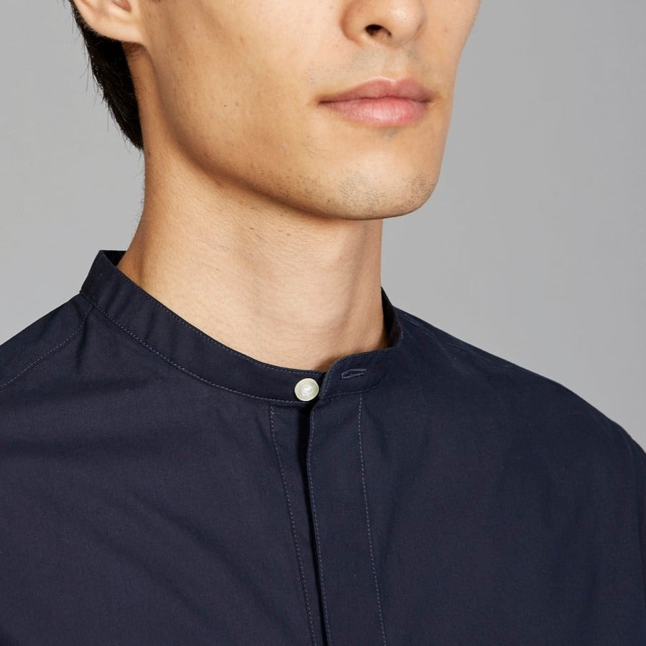 Chemise Alfred Piece Dyed Itl Org Co - Dark Navy