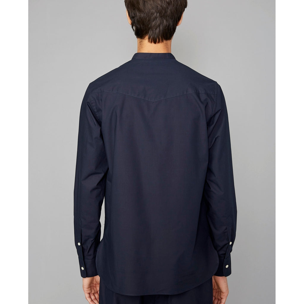 Chemise Alfred Piece Dyed Itl Org Co - Dark Navy