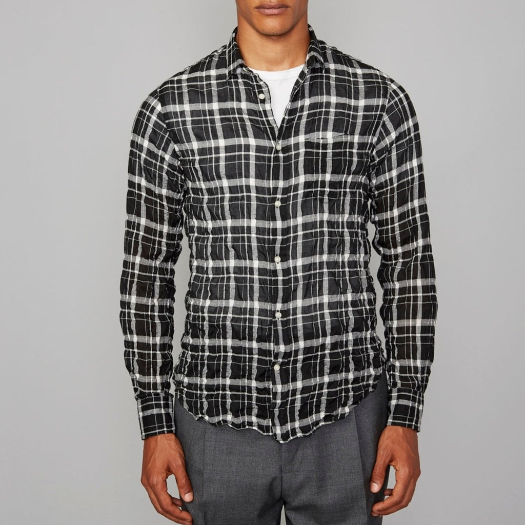 Chemise Lipp Jap Cot Tencel Check - Black/Grey/White