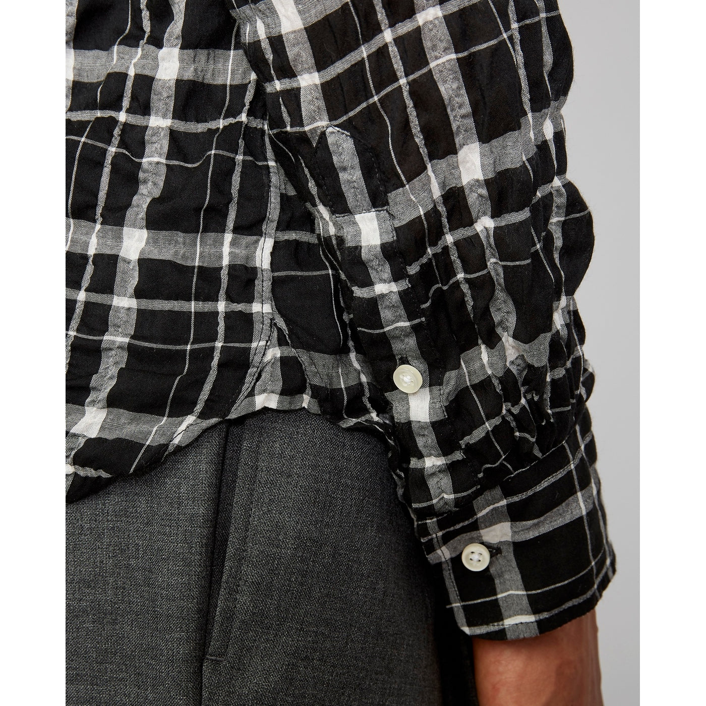 Chemise Lipp Jap Cot Tencel Check - Black/Grey/White