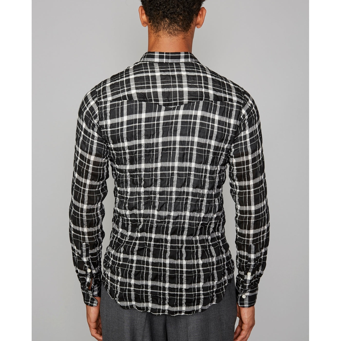 Chemise Lipp Jap Cot Tencel Check - Black/Grey/White