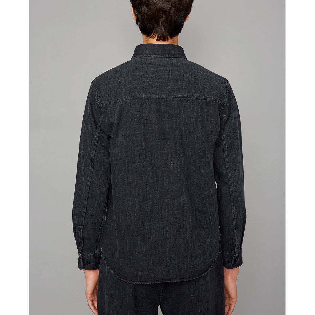 Chemise Tony Texture Stripe Itl Cot - Grey Black